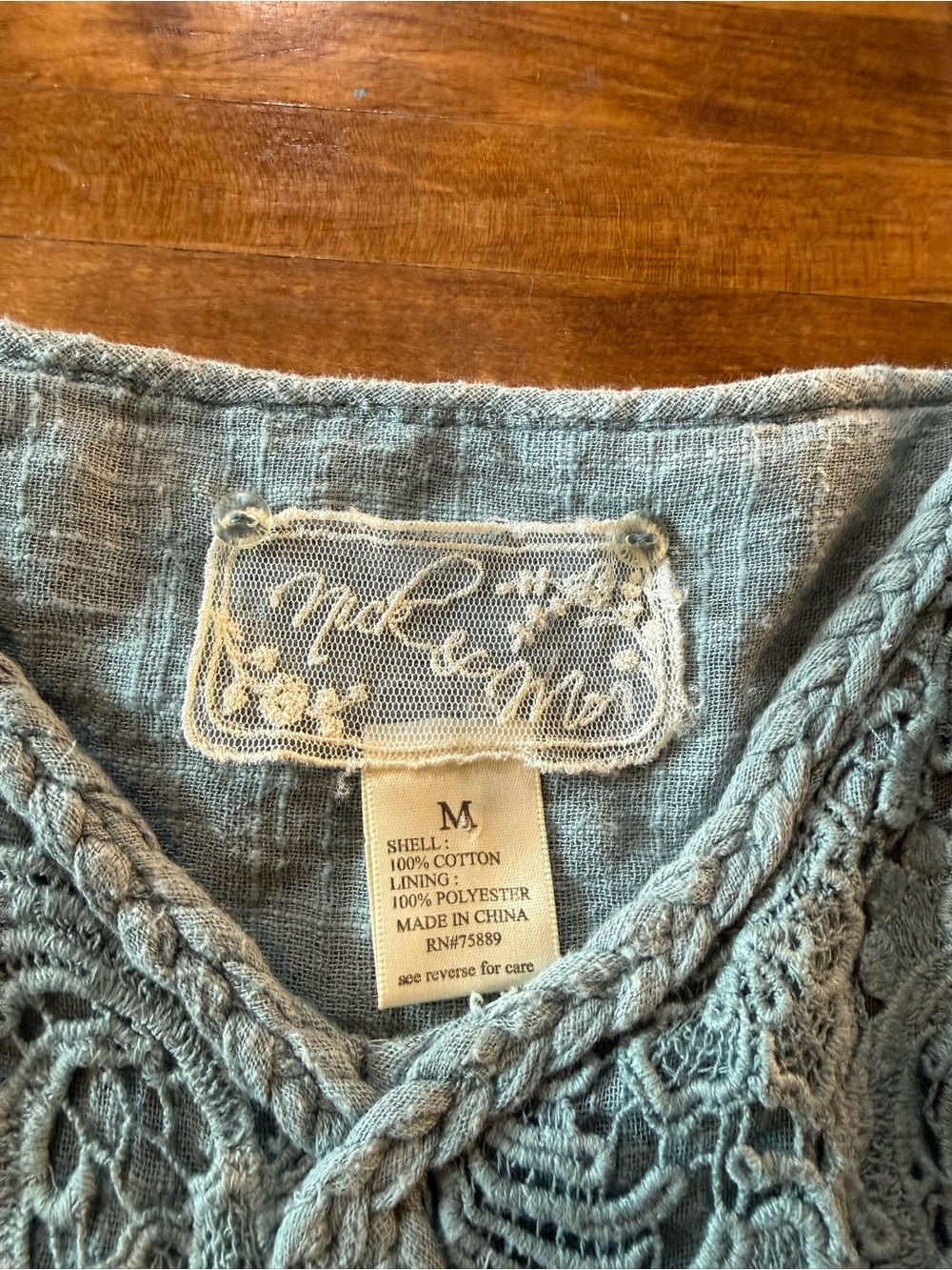Anthropologie Nick & Mo Lace Boho Cotton Dress Sz Med (g24) - Picture 3 of 7